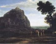 Claude Lorrain View of Delphi with a Procession (mk17) oil on canvas
